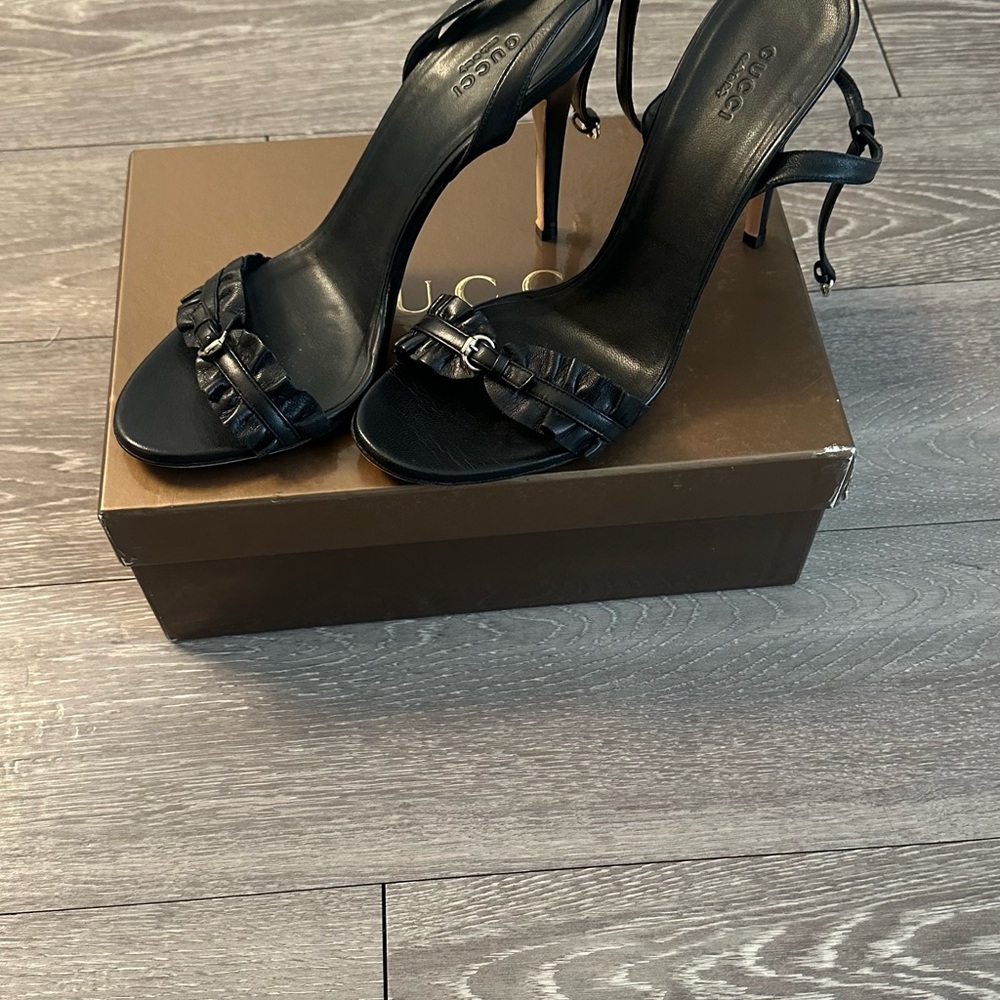 Gucci Black Strappy Heels - Picture 6 of 8